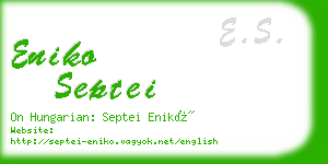 eniko septei business card